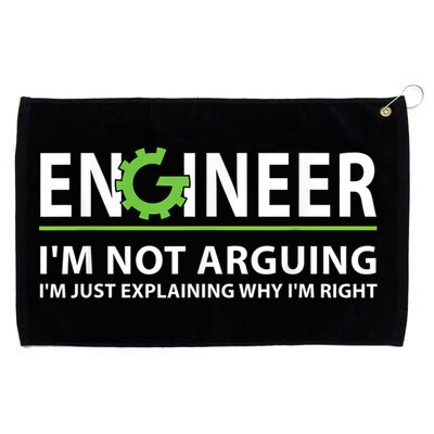 Engineer I'm Not Arguing Funny Engineering Quote Engineers Grommeted Golf Towel
