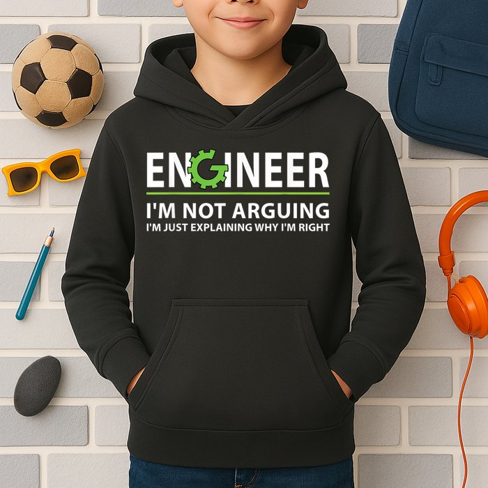 Engineer I'm Not Arguing Funny Engineering Quote Engineers Kids Hoodie