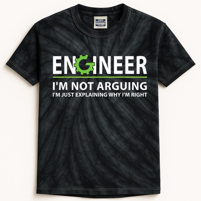 Engineer I'm Not Arguing Funny Engineering Quote Engineers Kids Tie-Dye T-Shirt