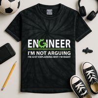 Engineer I'm Not Arguing Funny Engineering Quote Engineers Kids Tie-Dye T-Shirt