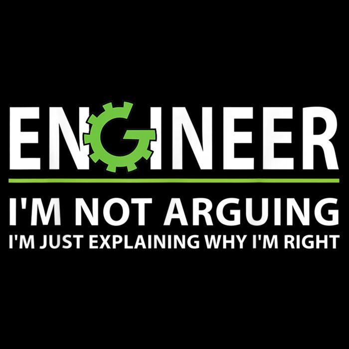 Engineer I'm Not Arguing Funny Engineering Quote Engineers Full Zip Hoodie