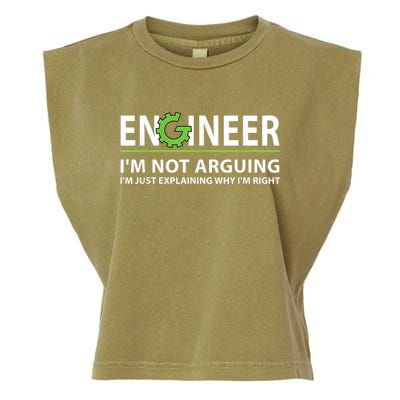 Engineer I'm Not Arguing Funny Engineering Quote Engineers Garment-Dyed Women's Muscle Tee