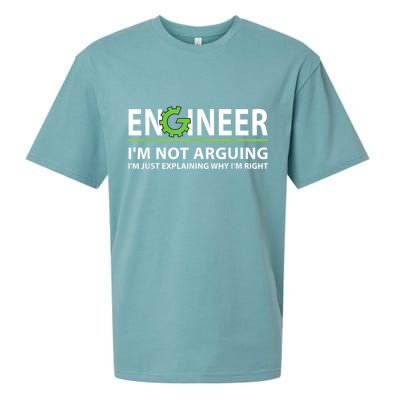 Engineer I'm Not Arguing Funny Engineering Quote Engineers Sueded Cloud Jersey T-Shirt