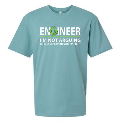 Engineer I'm Not Arguing Funny Engineering Quote Engineers Sueded Cloud Jersey T-Shirt