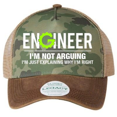 Engineer I'm Not Arguing Funny Engineering Legacy Tie Dye Trucker Hat