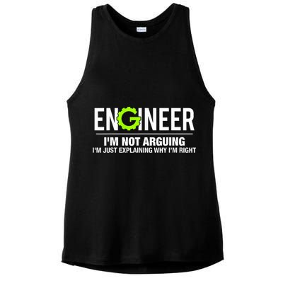 Engineer I'm Not Arguing Funny Engineering Ladies PosiCharge Tri-Blend Wicking Tank
