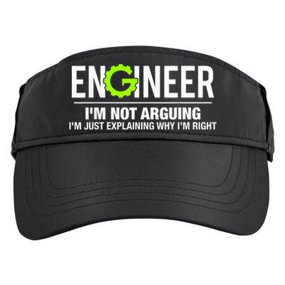 Engineer I'm Not Arguing Funny Engineering Adult Drive Performance Visor
