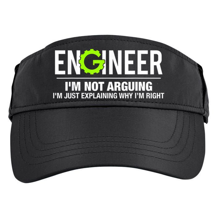 Engineer I'm Not Arguing Funny Engineering Adult Drive Performance Visor