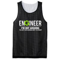 Engineer I'm Not Arguing Funny Engineering Mesh Reversible Basketball Jersey Tank