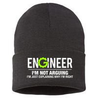 Engineer I'm Not Arguing Funny Engineering Sustainable Knit Beanie