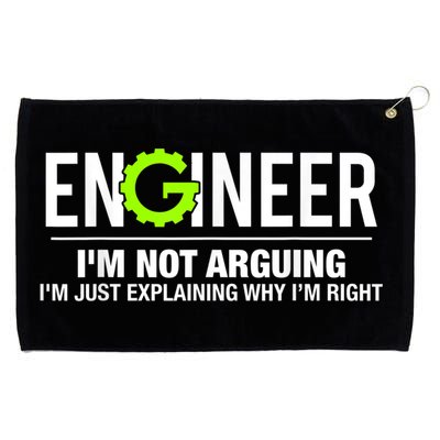 Engineer I'm Not Arguing Funny Engineering Grommeted Golf Towel