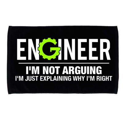 Engineer I'm Not Arguing Funny Engineering Microfiber Hand Towel