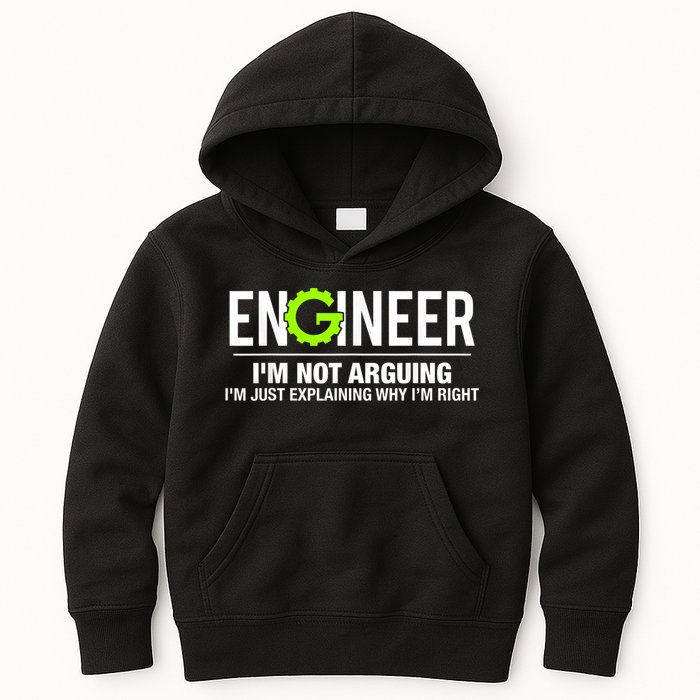 Engineer I'm Not Arguing Funny Engineering Kids Hoodie