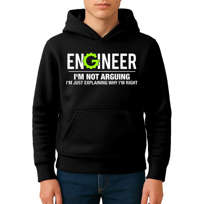 Engineer I'm Not Arguing Funny Engineering Kids Hoodie
