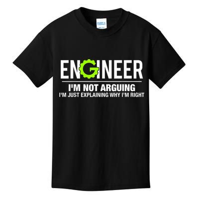 Engineer I'm Not Arguing Funny Engineering Kids T-Shirt