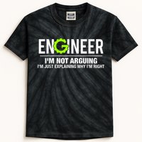 Engineer I'm Not Arguing Funny Engineering Kids Tie-Dye T-Shirt