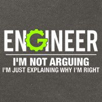 Engineer I'm Not Arguing Funny Engineering Cotton Canvas Backpack