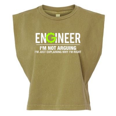 Engineer I'm Not Arguing Funny Engineering Garment-Dyed Women's Muscle Tee