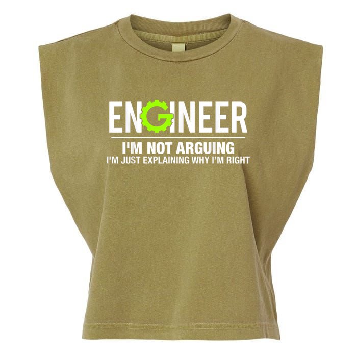Engineer I'm Not Arguing Funny Engineering Garment-Dyed Women's Muscle Tee