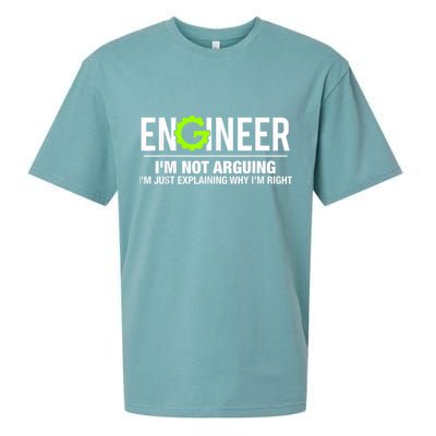 Engineer I'm Not Arguing Funny Engineering Sueded Cloud Jersey T-Shirt