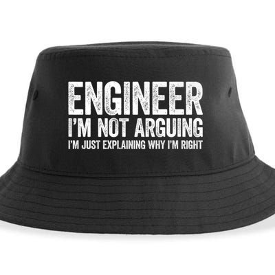 Engineer I'm Not Arguing Just Explaining Why I'm Right Premium Sustainable Bucket Hat