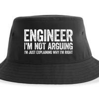 Engineer I'm Not Arguing Just Explaining Why I'm Right Premium Sustainable Bucket Hat