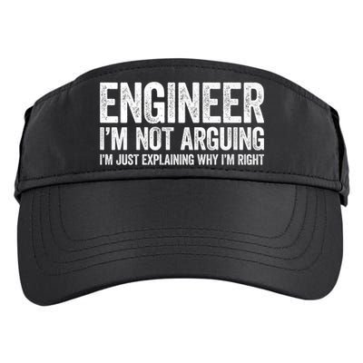 Engineer I'm Not Arguing Just Explaining Why I'm Right Premium Adult Drive Performance Visor