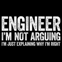 Engineer I'm Not Arguing Just Explaining Why I'm Right Premium Flat Bill Trucker Hat