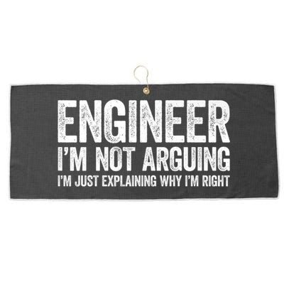 Engineer I'm Not Arguing Just Explaining Why I'm Right Premium Large Microfiber Waffle Golf Towel