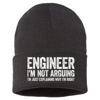 Engineer I'm Not Arguing Just Explaining Why I'm Right Premium Sustainable Knit Beanie