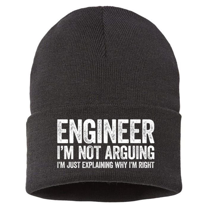 Engineer I'm Not Arguing Just Explaining Why I'm Right Premium Sustainable Knit Beanie