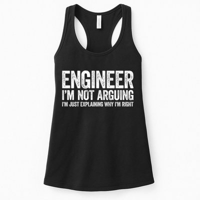 Engineer I'm Not Arguing Just Explaining Why I'm Right Premium Womens Tank Top