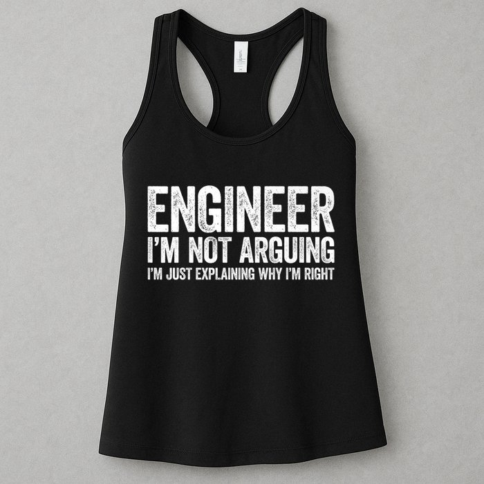 Engineer I'm Not Arguing Just Explaining Why I'm Right Premium Womens Tank Top