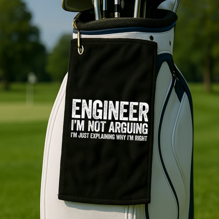Engineer I'm Not Arguing Just Explaining Why I'm Right Premium Golf Towel