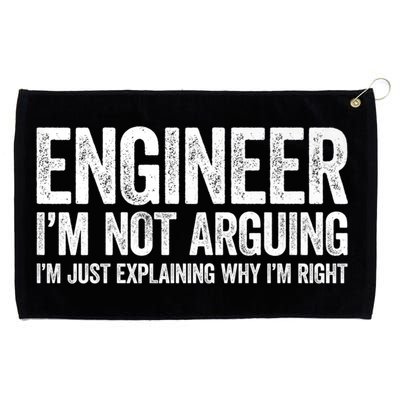 Engineer I'm Not Arguing Just Explaining Why I'm Right Premium Grommeted Golf Towel