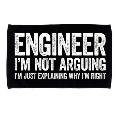 Engineer I'm Not Arguing Just Explaining Why I'm Right Premium Microfiber Hand Towel