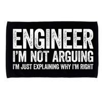 Engineer I'm Not Arguing Just Explaining Why I'm Right Premium Microfiber Hand Towel