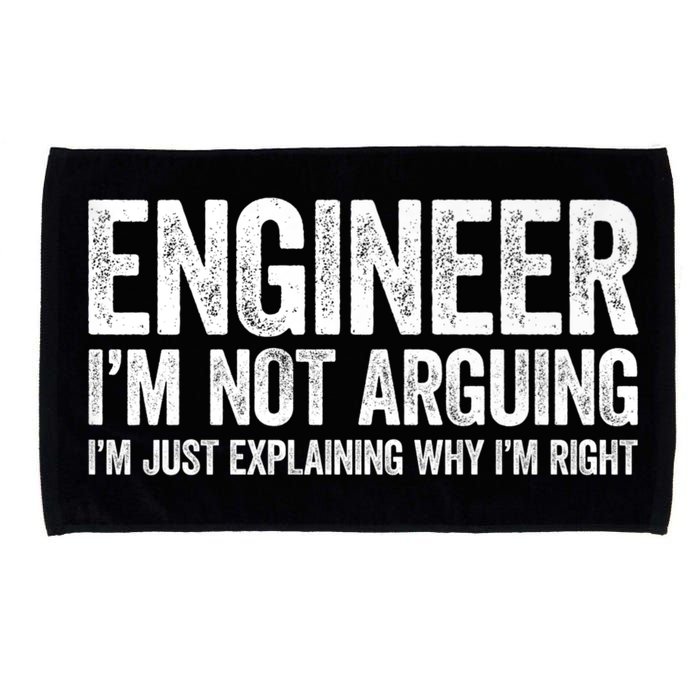 Engineer I'm Not Arguing Just Explaining Why I'm Right Premium Microfiber Hand Towel