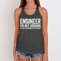 Engineer I'm Not Arguing Just Explaining Why I'm Right Premium Women's Knotted Racerback Tank
