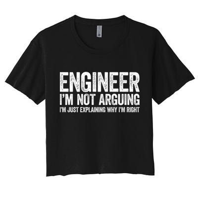 Engineer I'm Not Arguing Just Explaining Why I'm Right Premium Crop Top