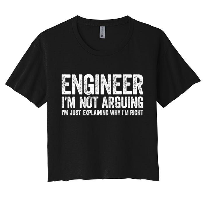Engineer I'm Not Arguing Just Explaining Why I'm Right Premium Crop Top