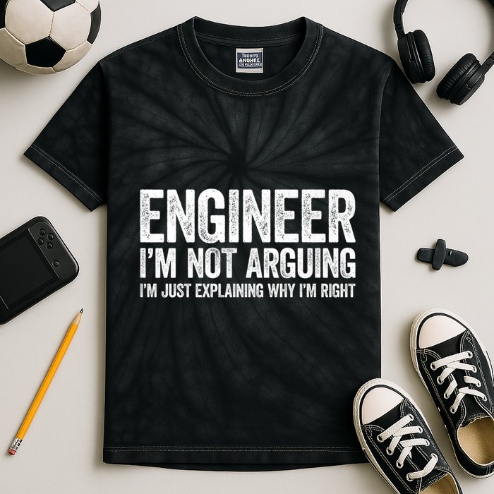 Engineer I'm Not Arguing Just Explaining Why I'm Right Premium Kids Tie-Dye T-Shirt