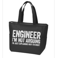 Engineer I'm Not Arguing Just Explaining Why I'm Right Premium Zip Tote Bag