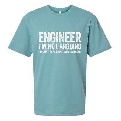 Engineer I'm Not Arguing Just Explaining Why I'm Right Premium Sueded Cloud Jersey T-Shirt