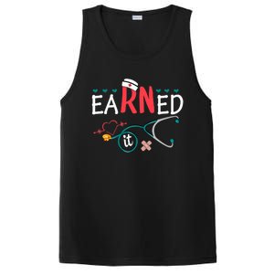 earned it nurse graduation nursing grad student rn lpn PosiCharge Competitor Tank