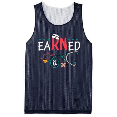 earned it nurse graduation nursing grad student rn lpn Mesh Reversible Basketball Jersey Tank