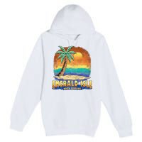 EMERALD ISLE NORTH CAROLINA Vintage Distressed Souvenir Premium Pullover Hoodie