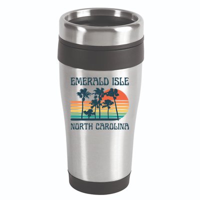 Emerald Isle North Carolina Beach Summer Vacation Vintage 16oz Travel Tumbler