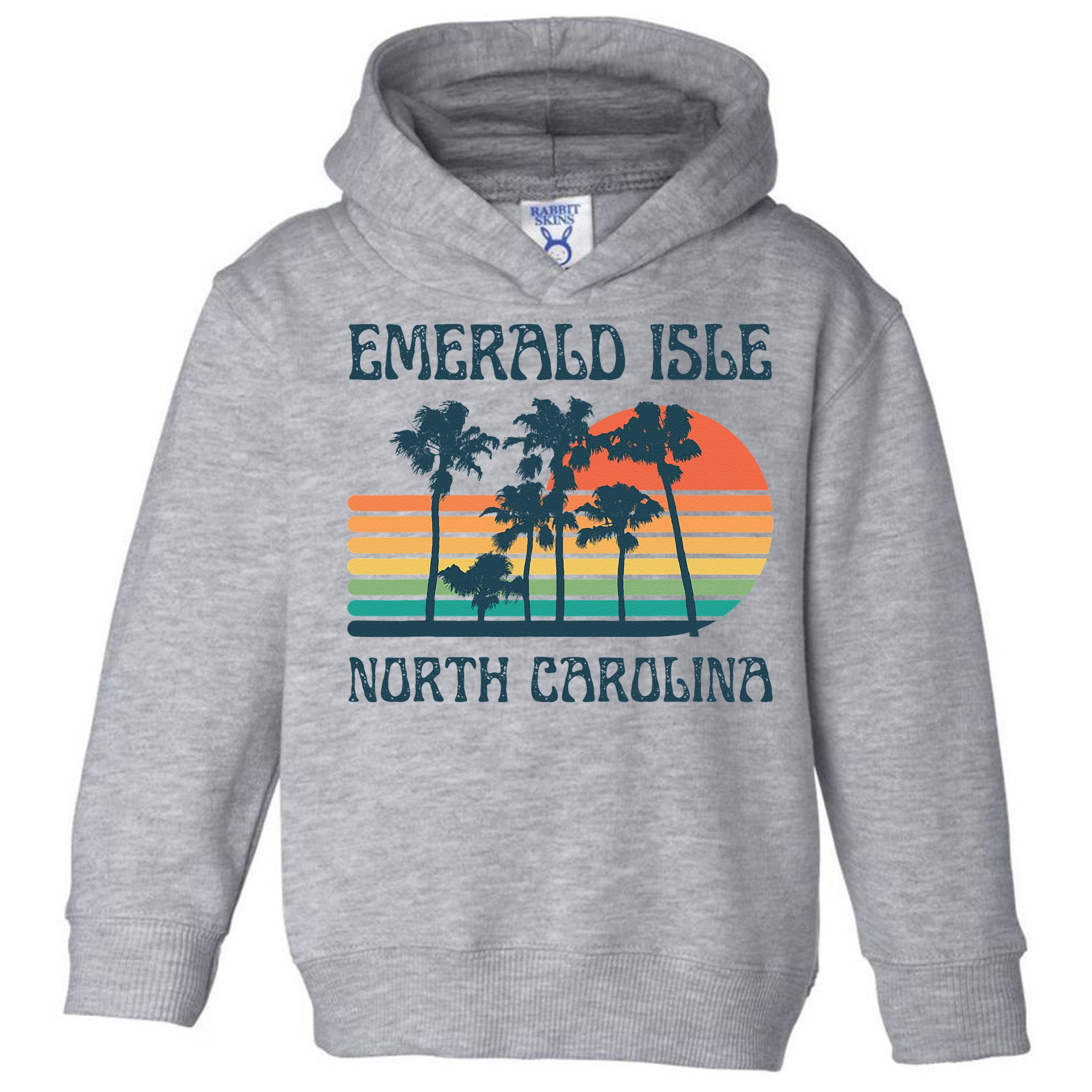 Emerald Isle North Carolina Beach Summer Vacation Vintage Toddler Hoodie