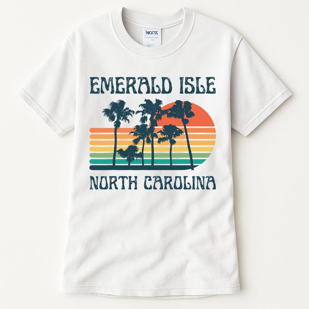 Emerald Isle North Carolina Beach Summer Vacation Vintage Tall T-Shirt